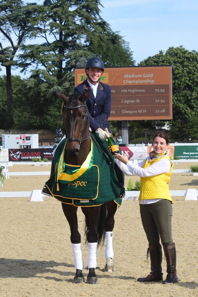 Ashley And His Highness Win TopSpec Medium Gold At British Dressage